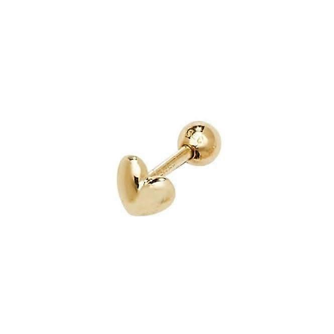 9ct Yellow Gold Heart Cartilage 6mm Post Stud ES903