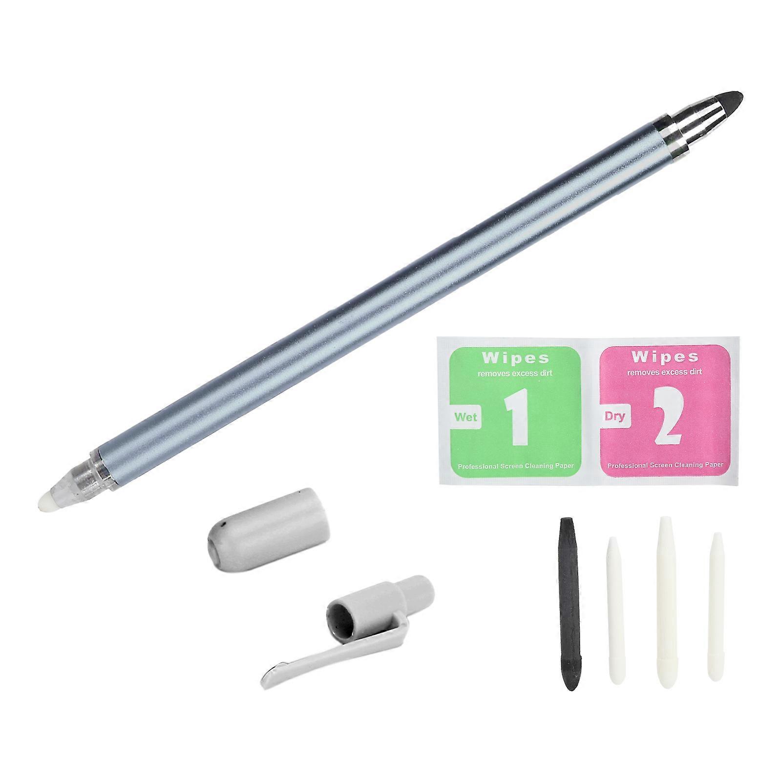 DoubleEnd Stylus Pen Touch Screens Replacement High Sensitivity Tablet Stylus Pen for Ipad(Silver )