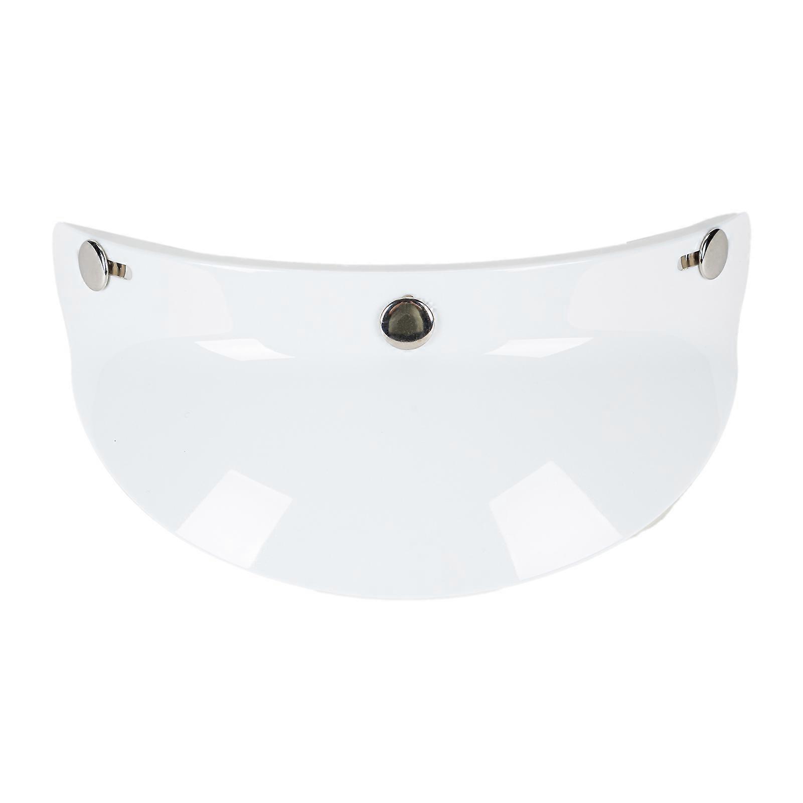 3 Snap-Button Visor Lens Visor Flip Up Wind for Open Face Motorcycle Helmet