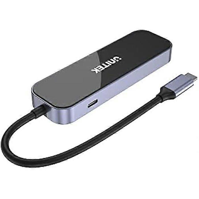USB-C Hub - UNITEK - 3 USB-A Anschlüsse - RJ-45 - 4K HDMI - PD100W Netzteil