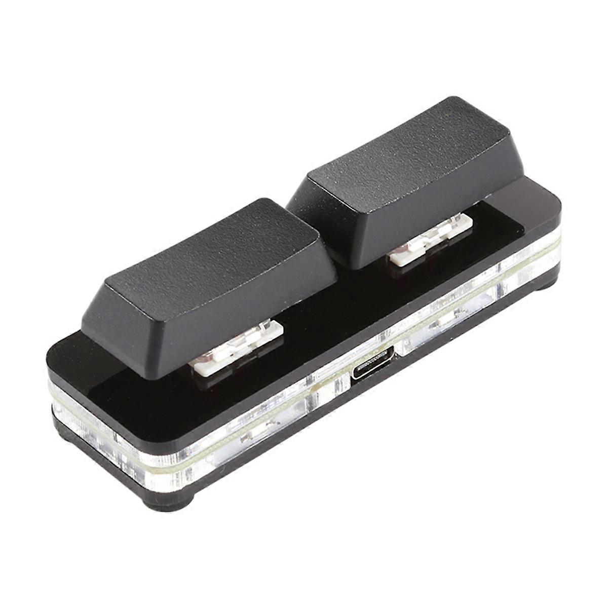 2 Key Custom Shortcut Keyboard,Black