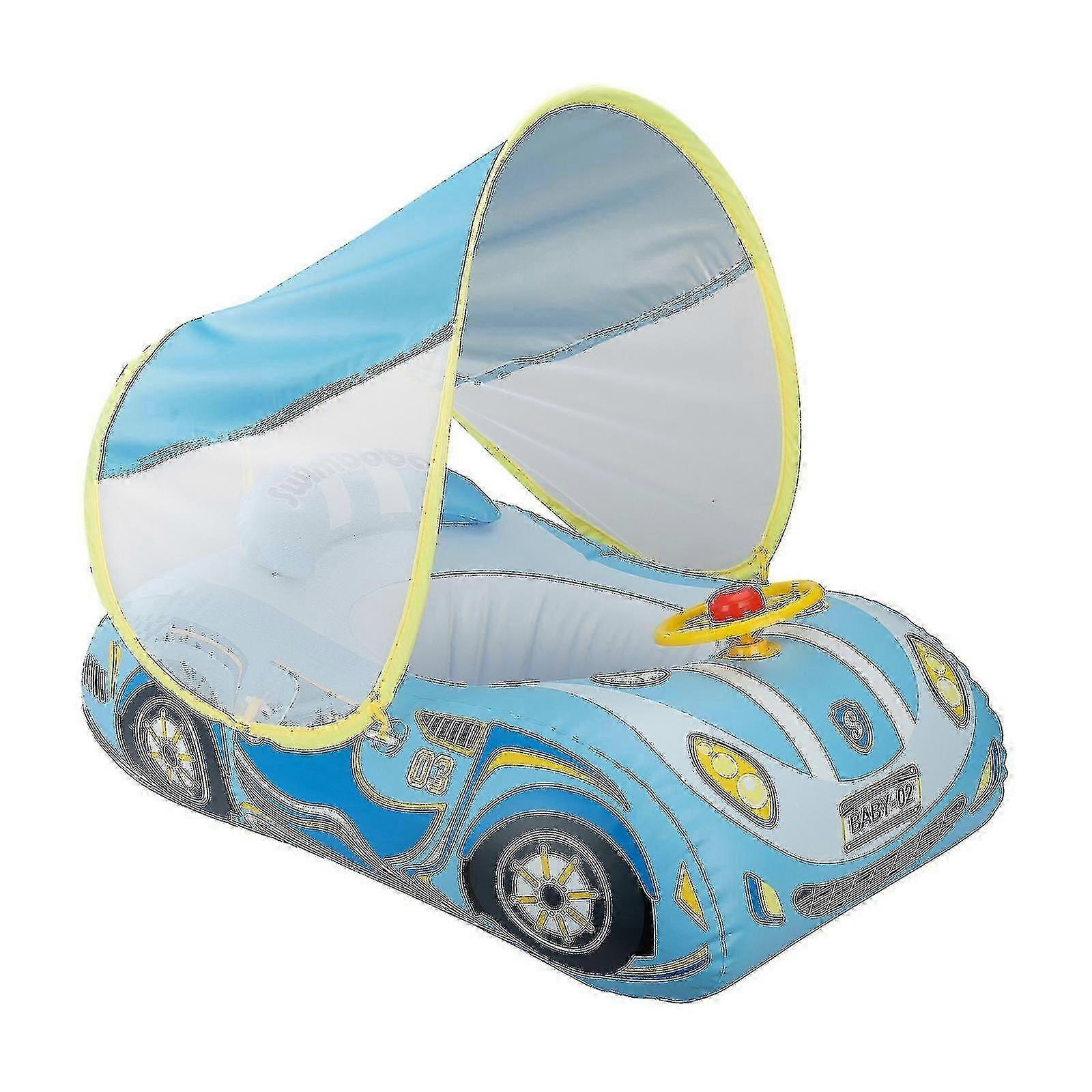 Shanghai Yangxin Toddler Pool Float Gonflable Car Baby Swim Float avec Sun Canopy réglable Safety Se