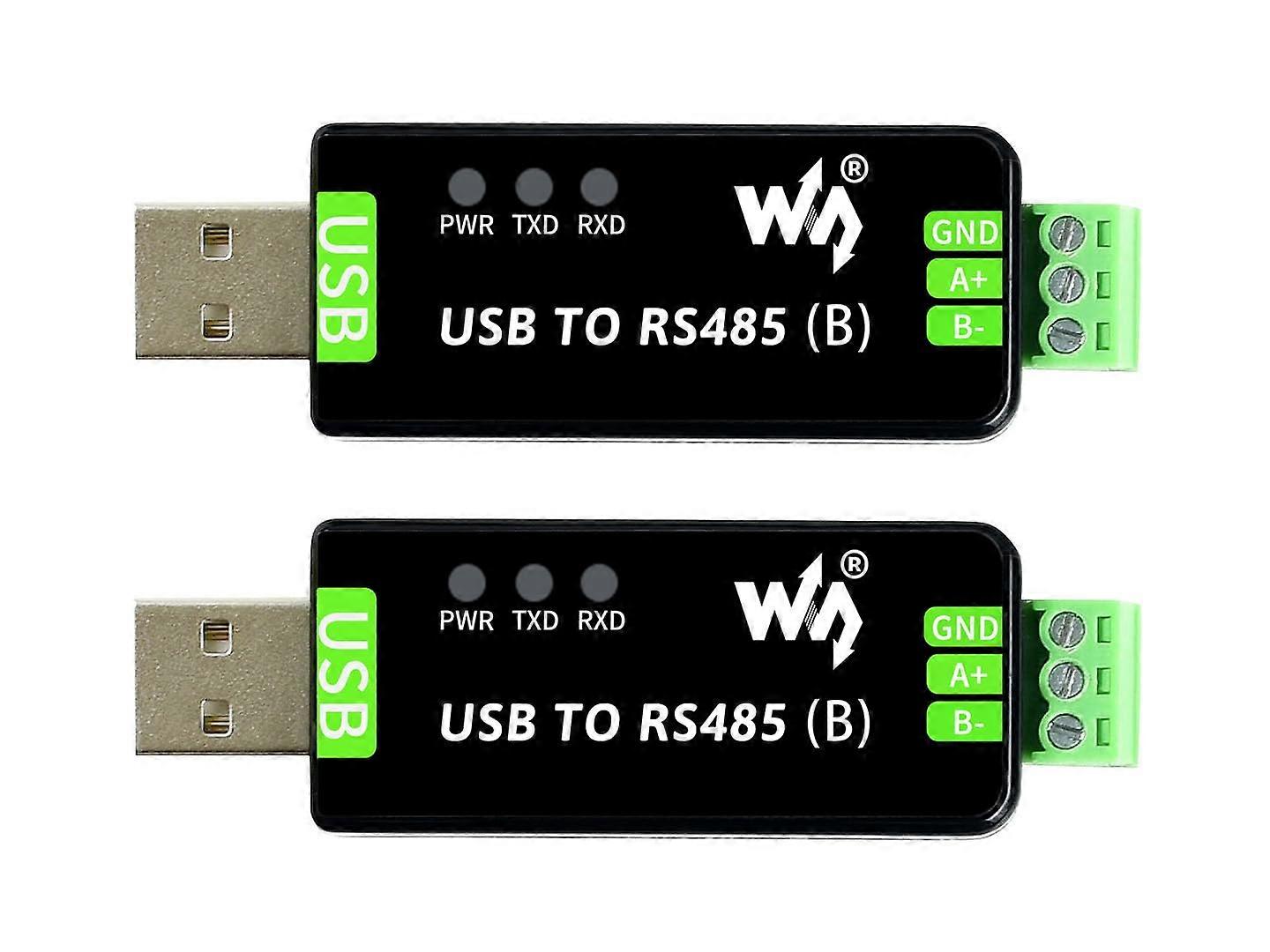 Industrial USB to RS485 Bidirectional Converter 2-Pack With Multi-Protection Circuits