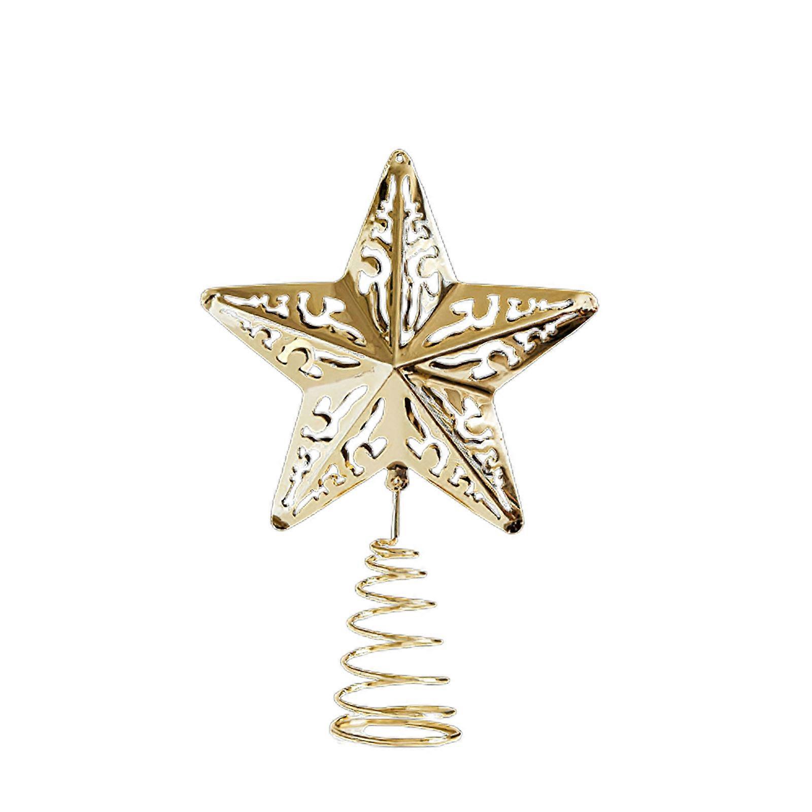 Versatile Christmas Tree Charm with this Five pointed Star Toppers Decor Made of Durable Material, for Decorating Homes Multicolor