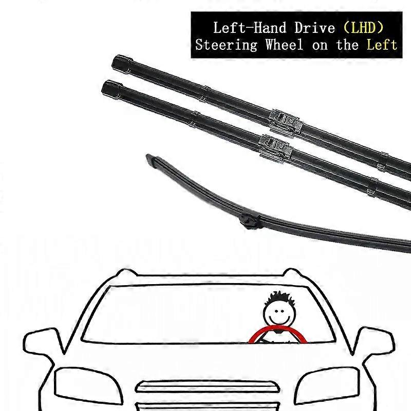 For 3x For Mercedes-Benz GLA H247 MK2 EQA 2020 2021 2022 2023 Front Rear Wiper Blades Set Brushes Washers Window Cleaning Accessorie