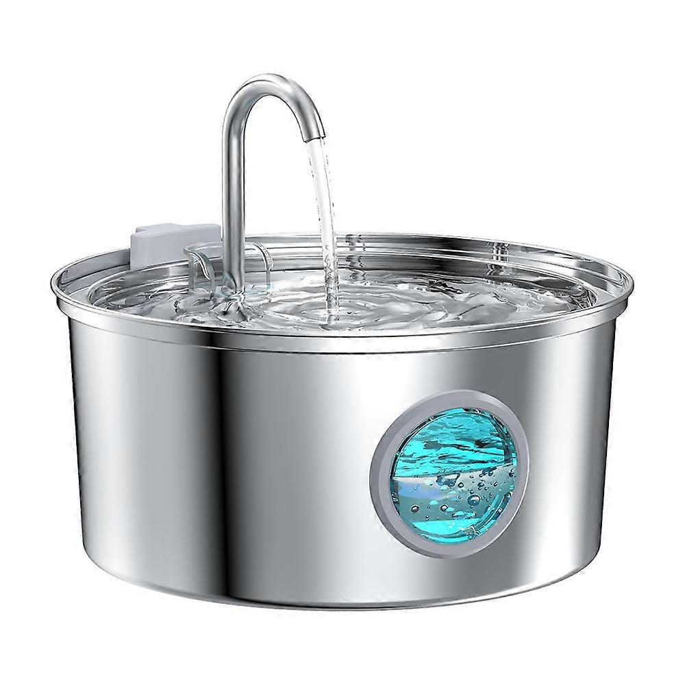 Stainless Steel Quiet Cat Water for Fountain Pets Inside 74oz/2.2L