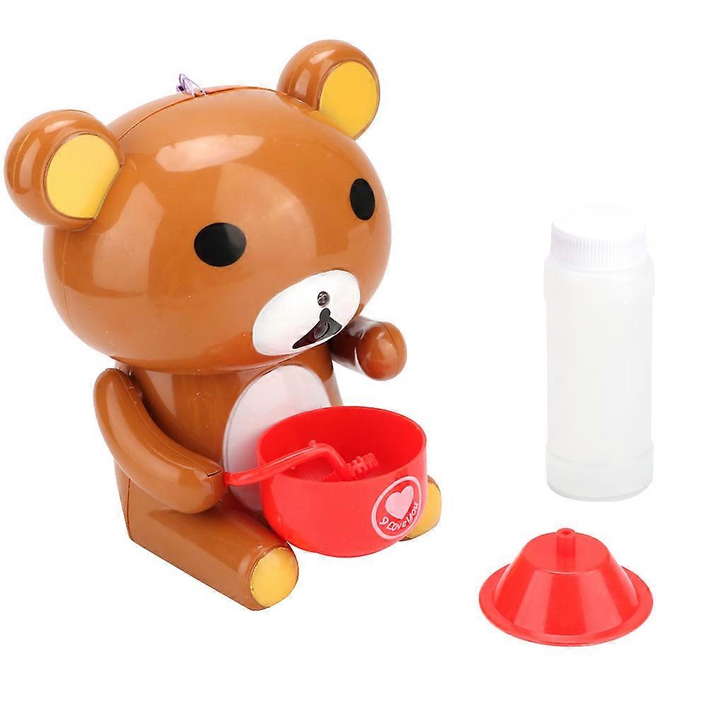 Cute Children Electric Automatically Bubble Machine Kid Toy Blower with Colorful Light