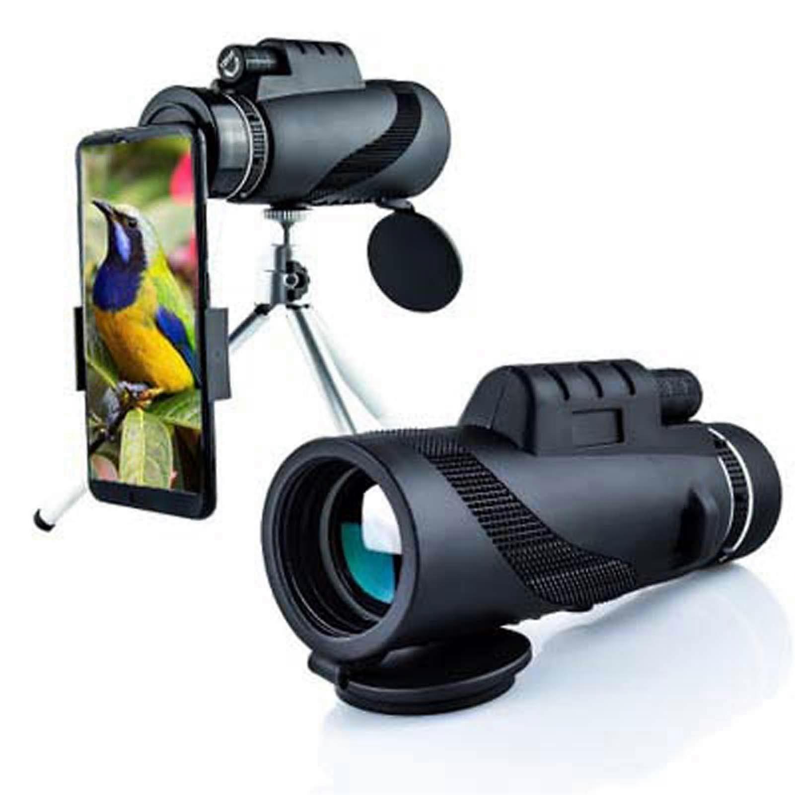 Monocular Telescope 40x60 High Power HD Prism Monocular with Universal Smartphone Adapter for Bird Watching and Wildlife Travel