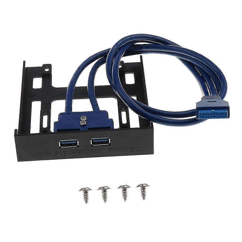 USB 3.0 Front Panel 3.5inch 2-Port Hub to 20pin Connector Floppy Drive Bay