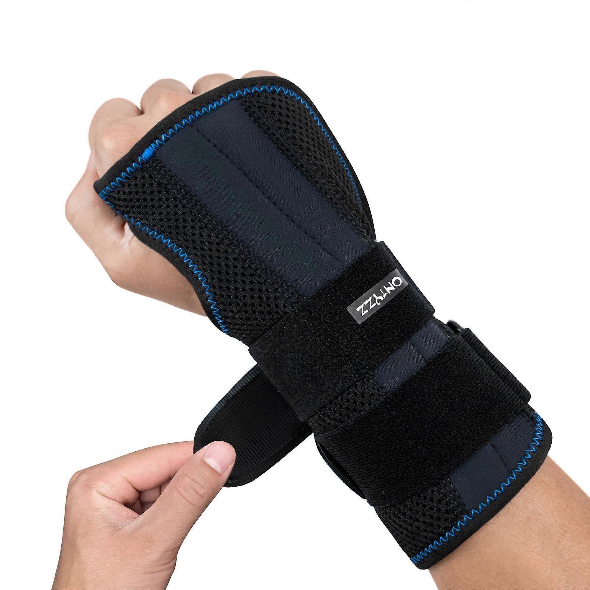 Ontyzz Carpal Tunnel Wrist Brace for Right Hand, Adjustable Double El Brace for Arthritis and Tendinitis Relief