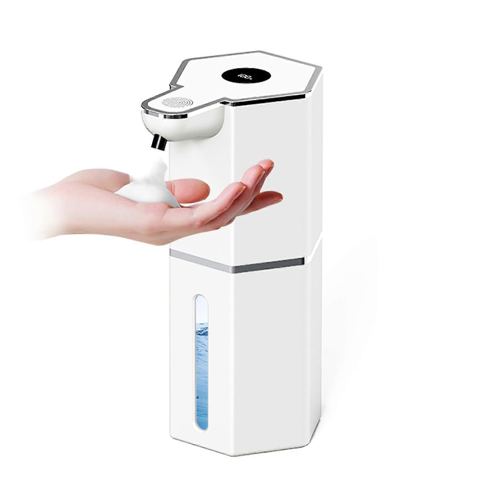 Automatic Foam Soap Dispenser USB Rechargeable Non-Touching 4 Level Adjustable Foam White