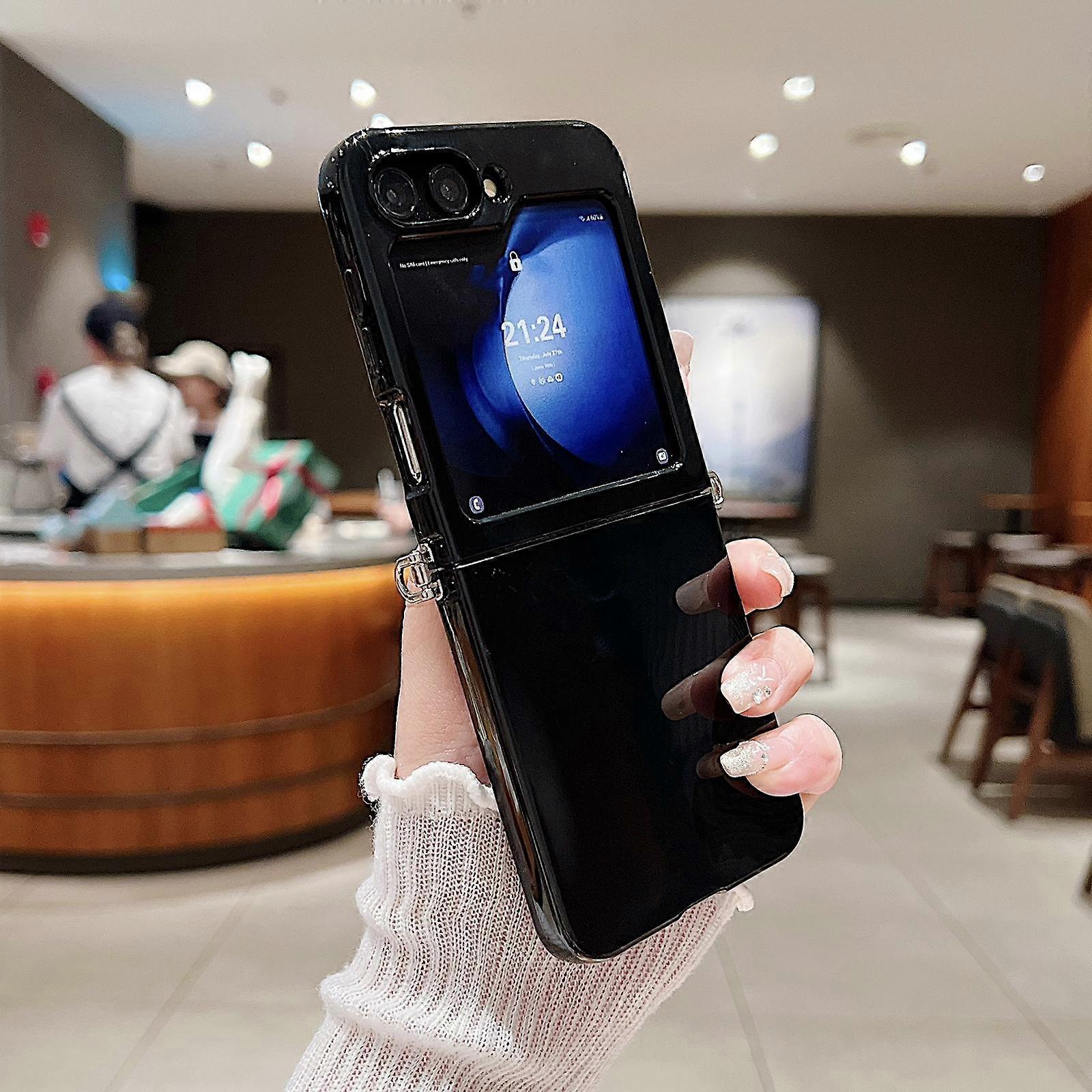 Skin Feel Solid Color Folding Buckle TPU Phone Case