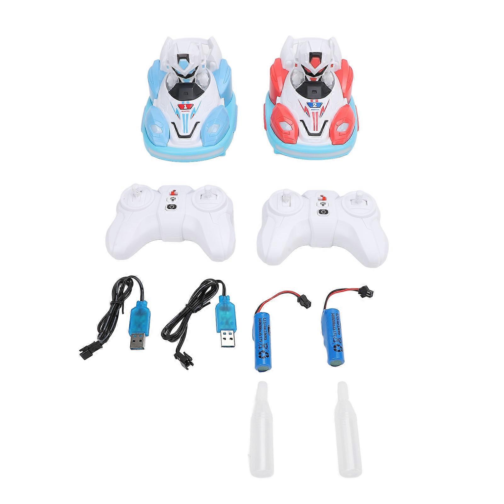 Remote Control Bumper with Spray Mist Light Robot 2.4GHz Parent Child Toy Drift RC Battle Race Car for Collections