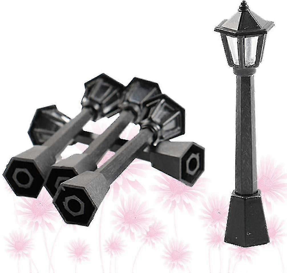 5st Mini Street Light Model Lamp Post Lampor Utomhus Pathway Lantern Post Juldocka