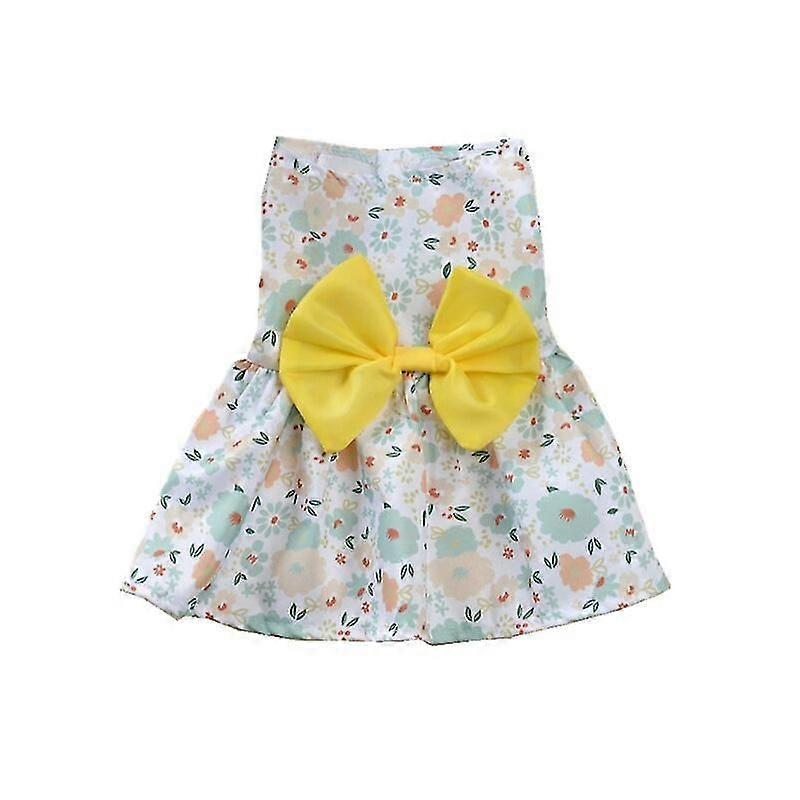 Dog Floral Dress Cute Snap Style Thin Bow Princess Dress Small Fresh Sweet  Spring Summer Section Wedding Dresses Dog Cat Skirt 5 | Fruugo QA