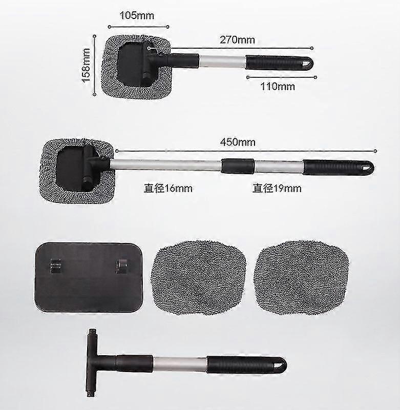 Tuulilasin puhdistustyökalu kahvalaseilla Puhdistustyökalusarja Long Handle Lasit Cleaner Tool