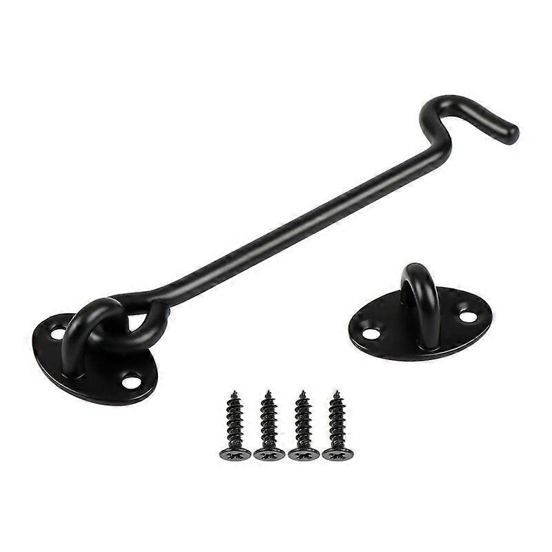 4 Pieces Sliding Door Lock, Shutter Latch Door Latch Swing Gate Bolt with Screws and Window Lock Door Hook Latch Lock for Window Door