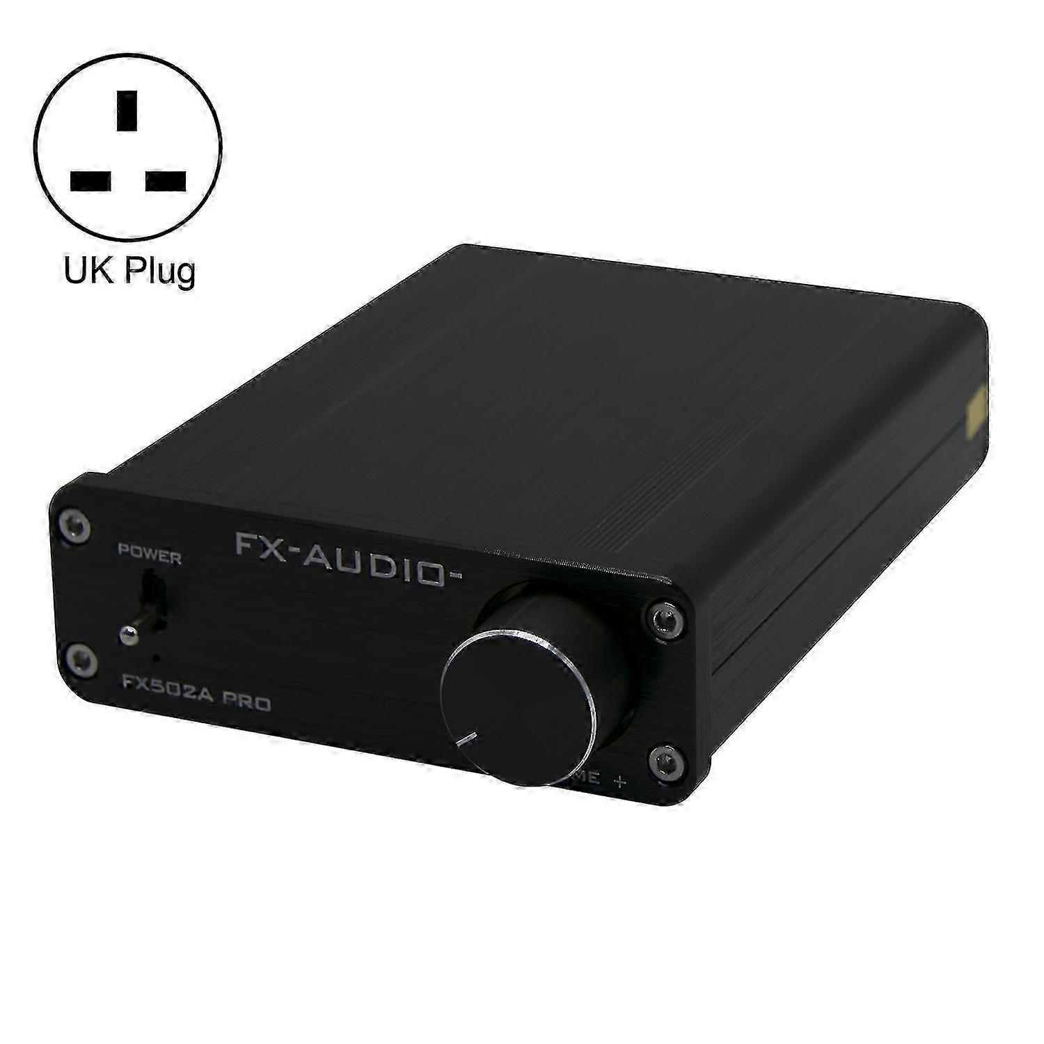 UK Plug Black FX-AUDIO 502APRO Audio Amplifier Practical TPA3116D2 Chip DC24V/4A HiFi Digital AUX Power Amplifier