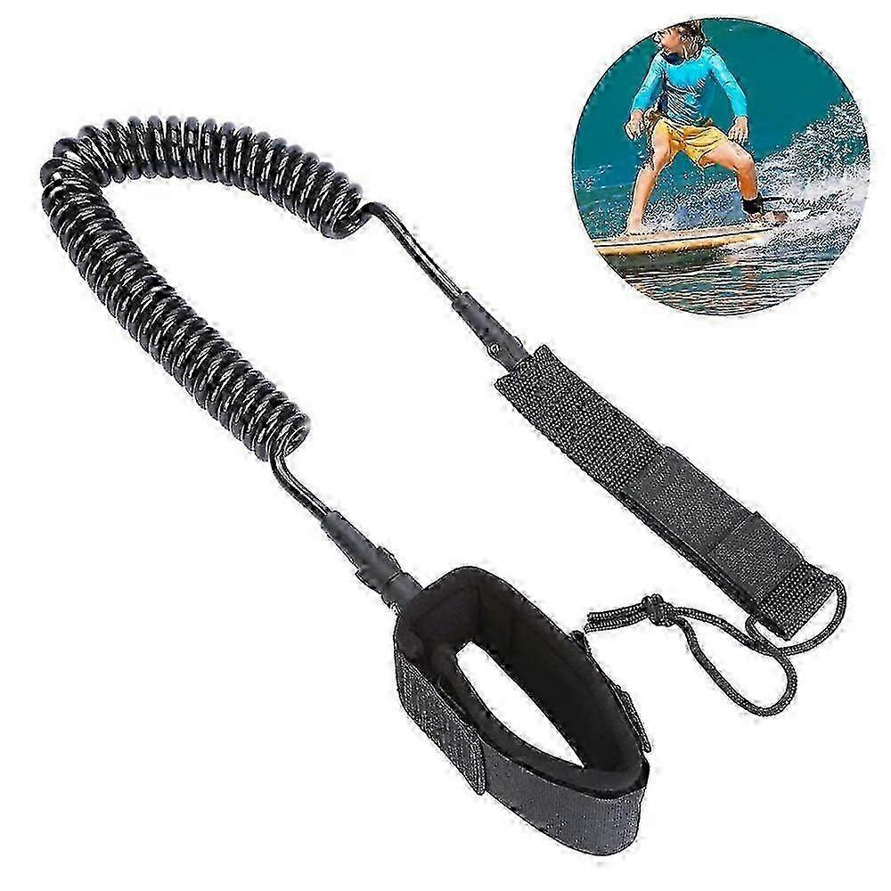 Surf Gear Essential, Adjustable Ankle Cuff With Elastic Security Rope, Safety Waist Rope For Water Sports Accessory, Stand Up Paddle Board Leash well