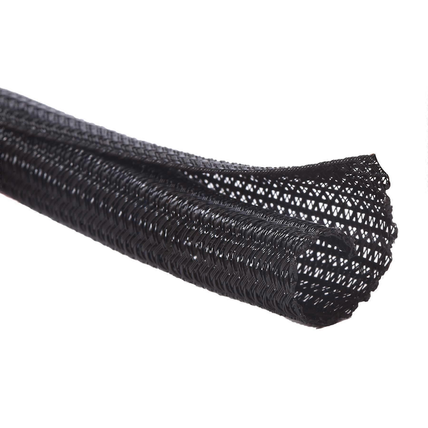 13mm-3.m Samozamykająca się osłona Osłona Osłona Tidy Cable Management do komputera, motoryzacji - czarna