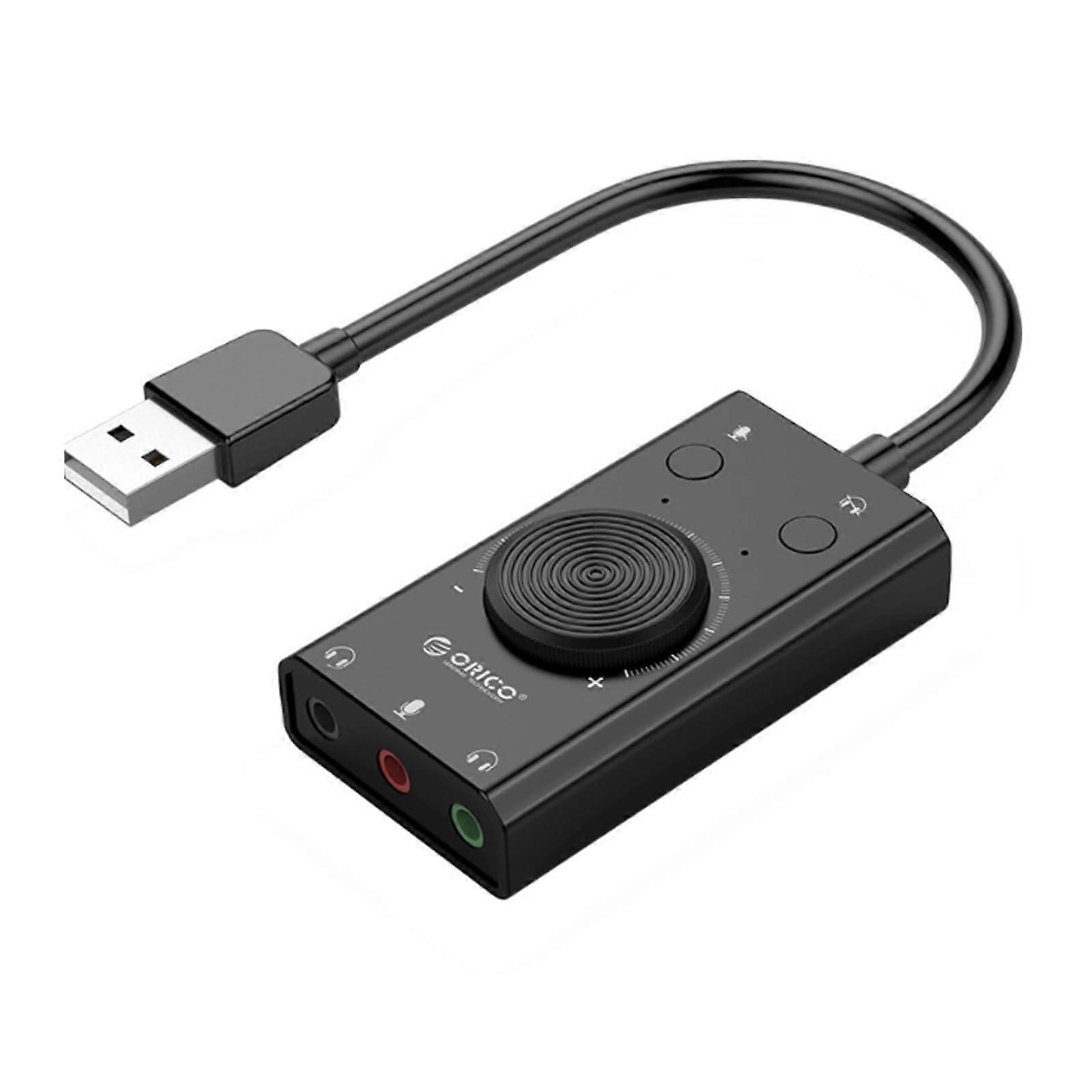 External Sound Card for PC Laptop USB DAC High-Resolution Audio Adapter Compatible with Windows and Mac