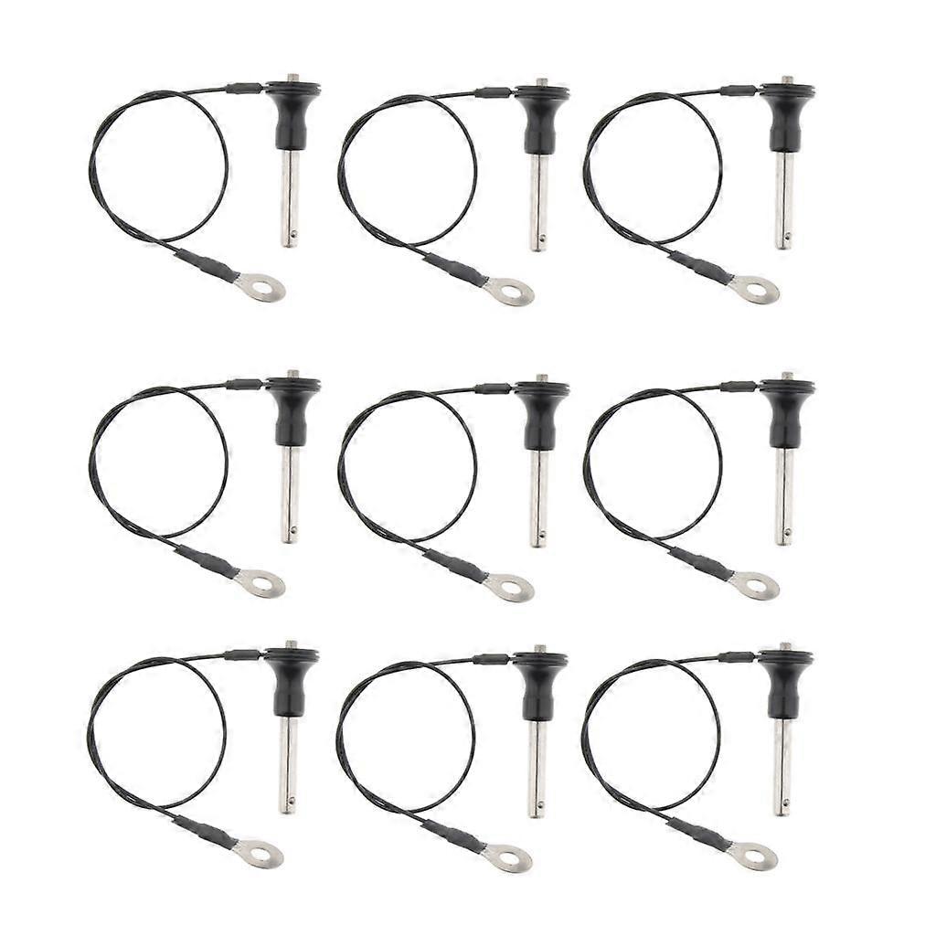 Set of 9 Ball Lock Pins Push Button Ball Quick Quick Ball Lock Pin 20mm