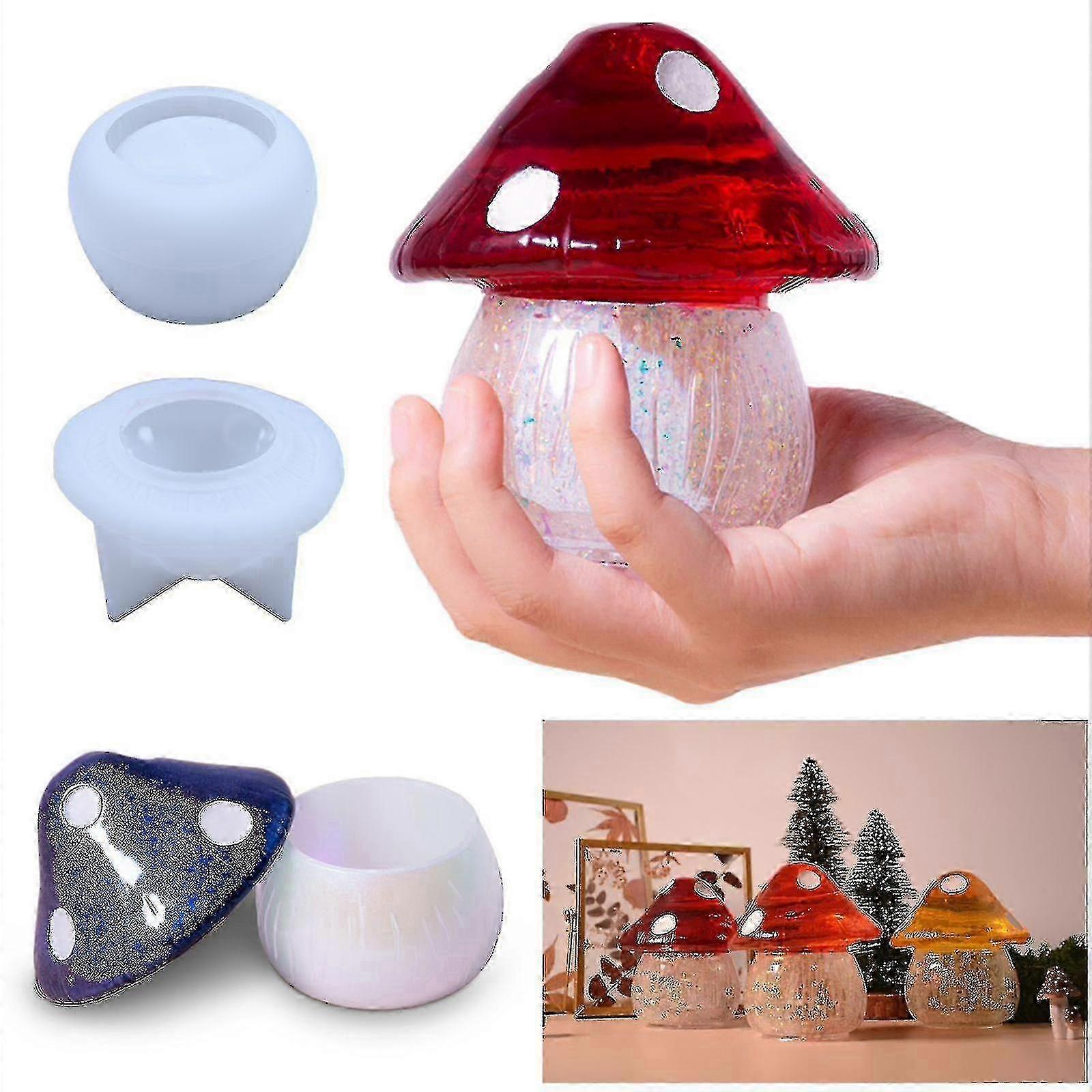 سيليكون العفن DIY كريستال قطرة الغراء العفن جرة تخزين مربع