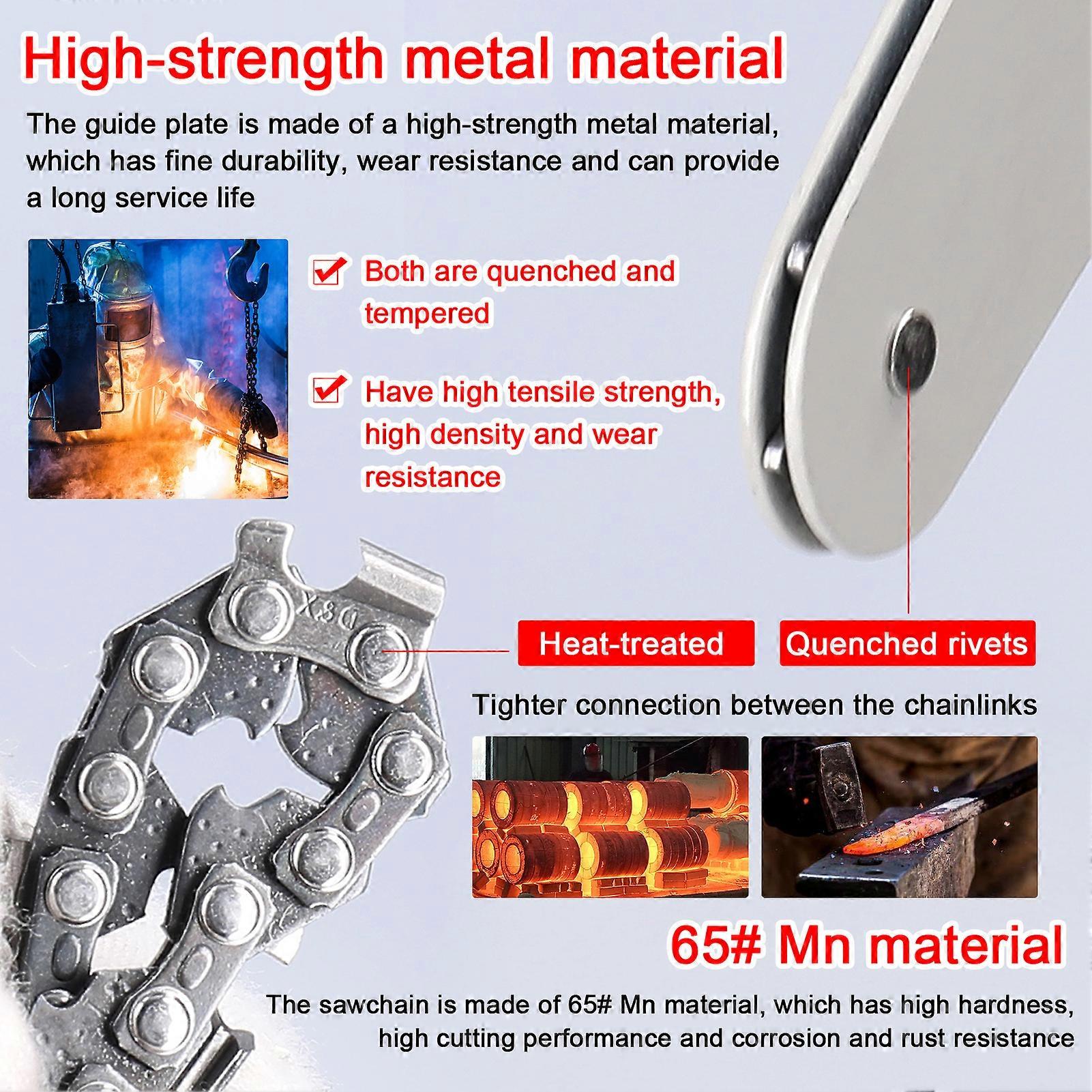 Lithium Chainsaw and Plate Set Electric Chain Saws Guide Bar Sawchain Kit Wood Cutting Power Tool Replacement Accessory