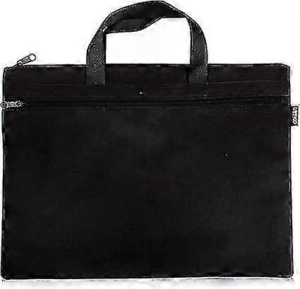Office Document Bag, Men's Portable Binder Briefcase for A4 Files, Black Zipper Bag, 1 Piece Suitable for Certain Brands