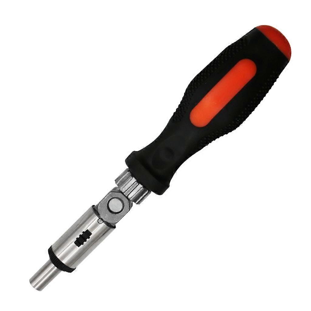 Multifunctional Ratchet Screwdriver Angles 1/4 Inch Inside Hexagon Interface Adjustable Angles Wrench Easy to Handle Multicolor