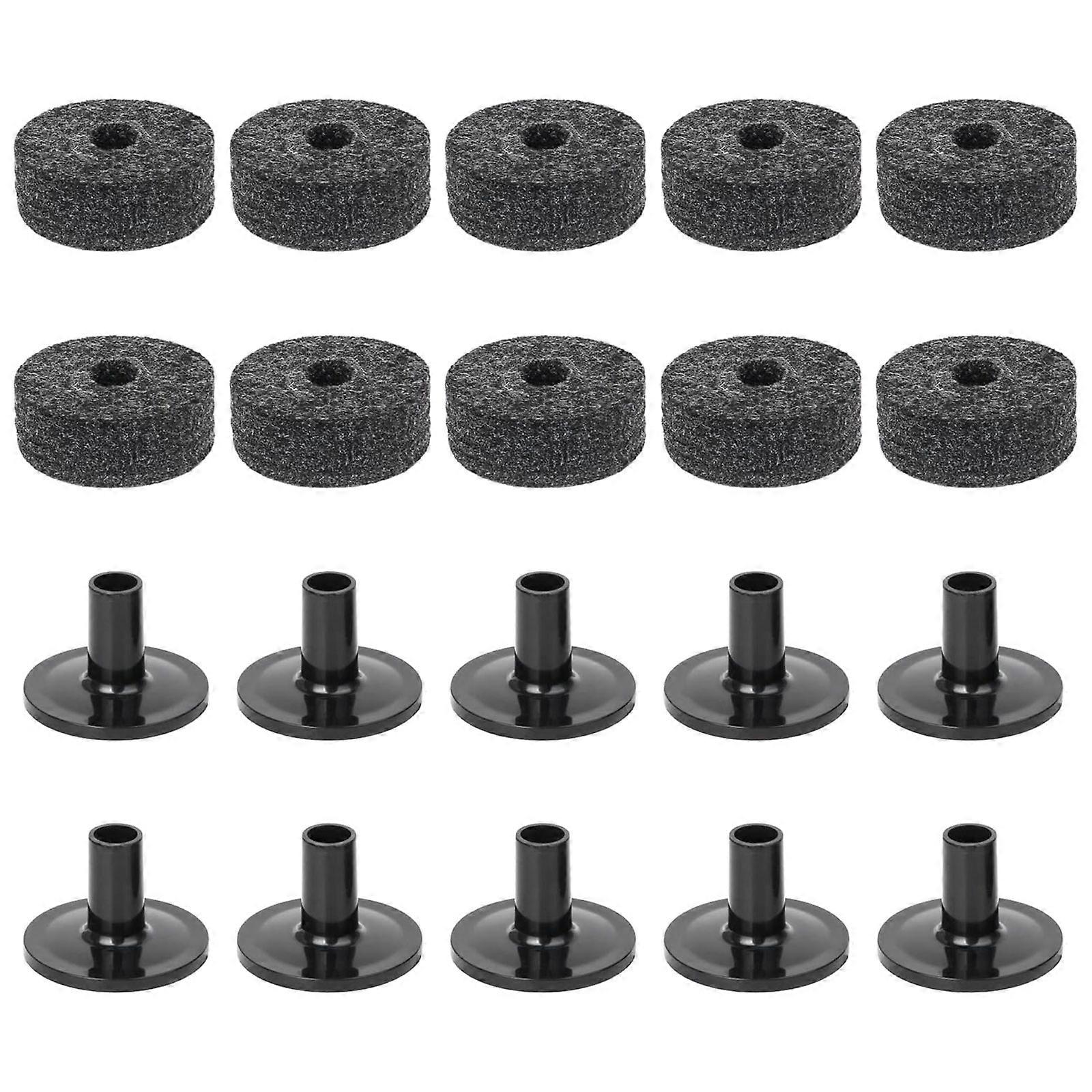 20Pcs/pack Professional Cymbal Stand Felt Washer and Cymbal Sleeves Replacement for Shelf Drum Kits Instrument Accessory