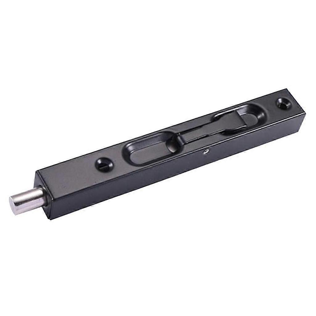 Fireproof Brushed Stainless Hidden Door Security Bolt Latch Slide Lock Black
