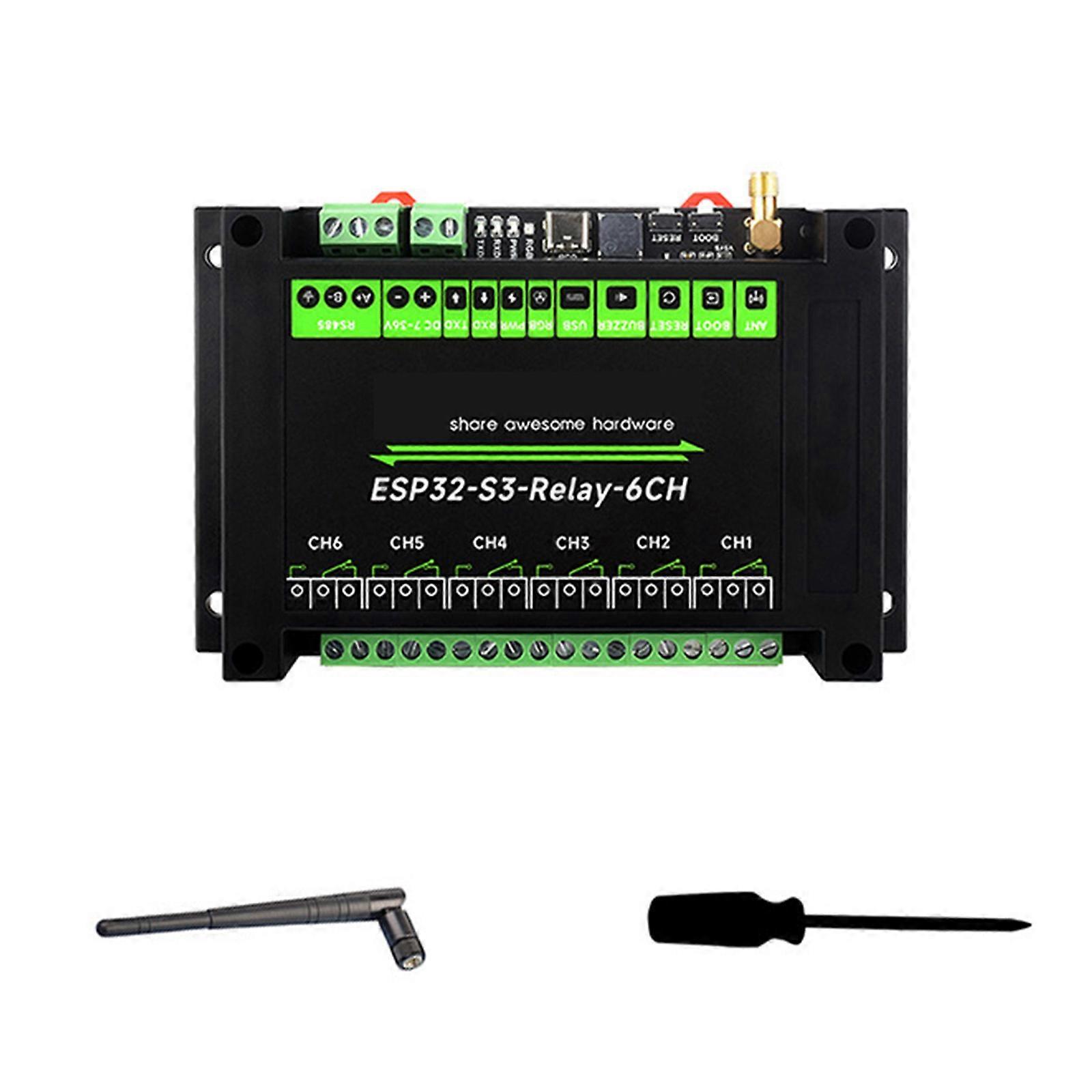 ESP32S3 6CH Wifi Relays Module Industrial Graded Wifi Relays Supports Wifi/Bluetooth-compatible/RS485 Interfaces Relays