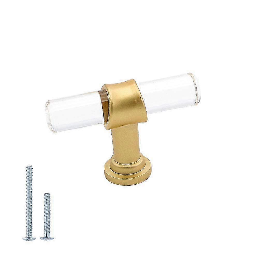 1 Pack Crystal Gold Acrylic Drawer Knobs for Kitchen Cupboard Bathroom