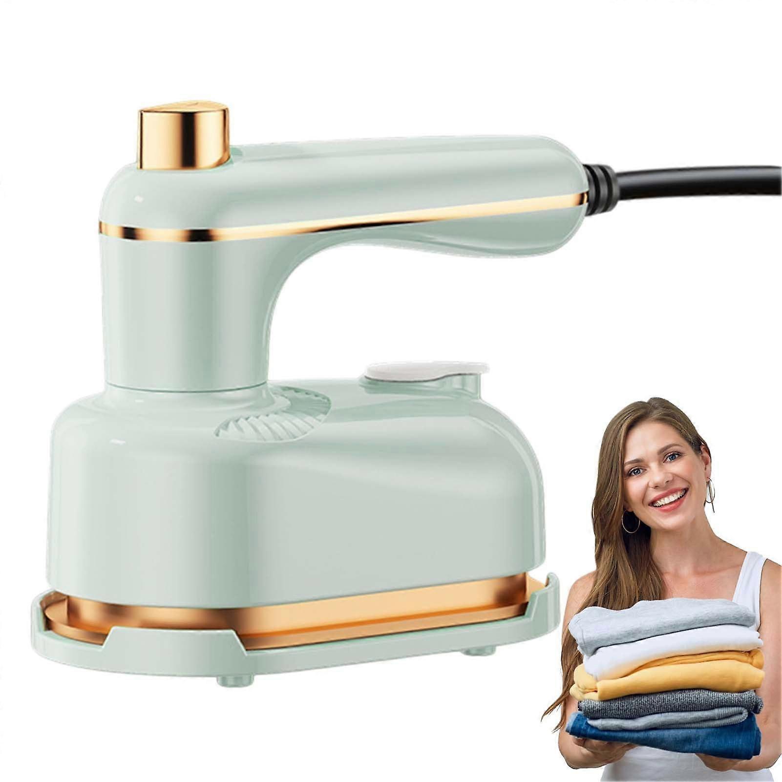 Steam Iron Handheld Ironing Machine 800W Fast Heating Reusable For Clothes Bedding Green EU