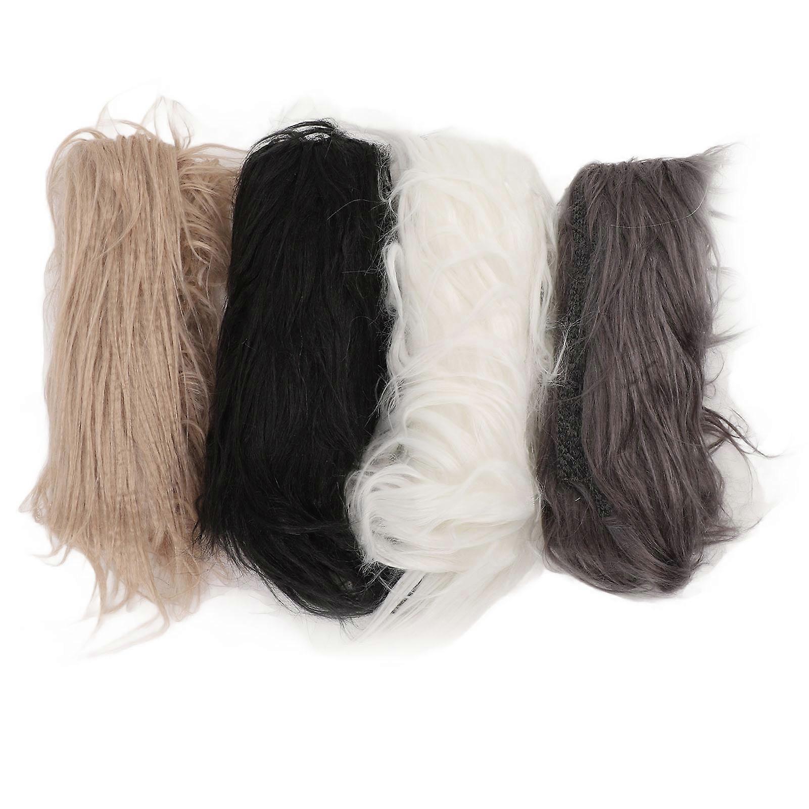 4 Pack Faux Fur Ribbon 4 Color Elegant Multipurpose Fluffy Fabric Roll for Fireplaces Clothing Props