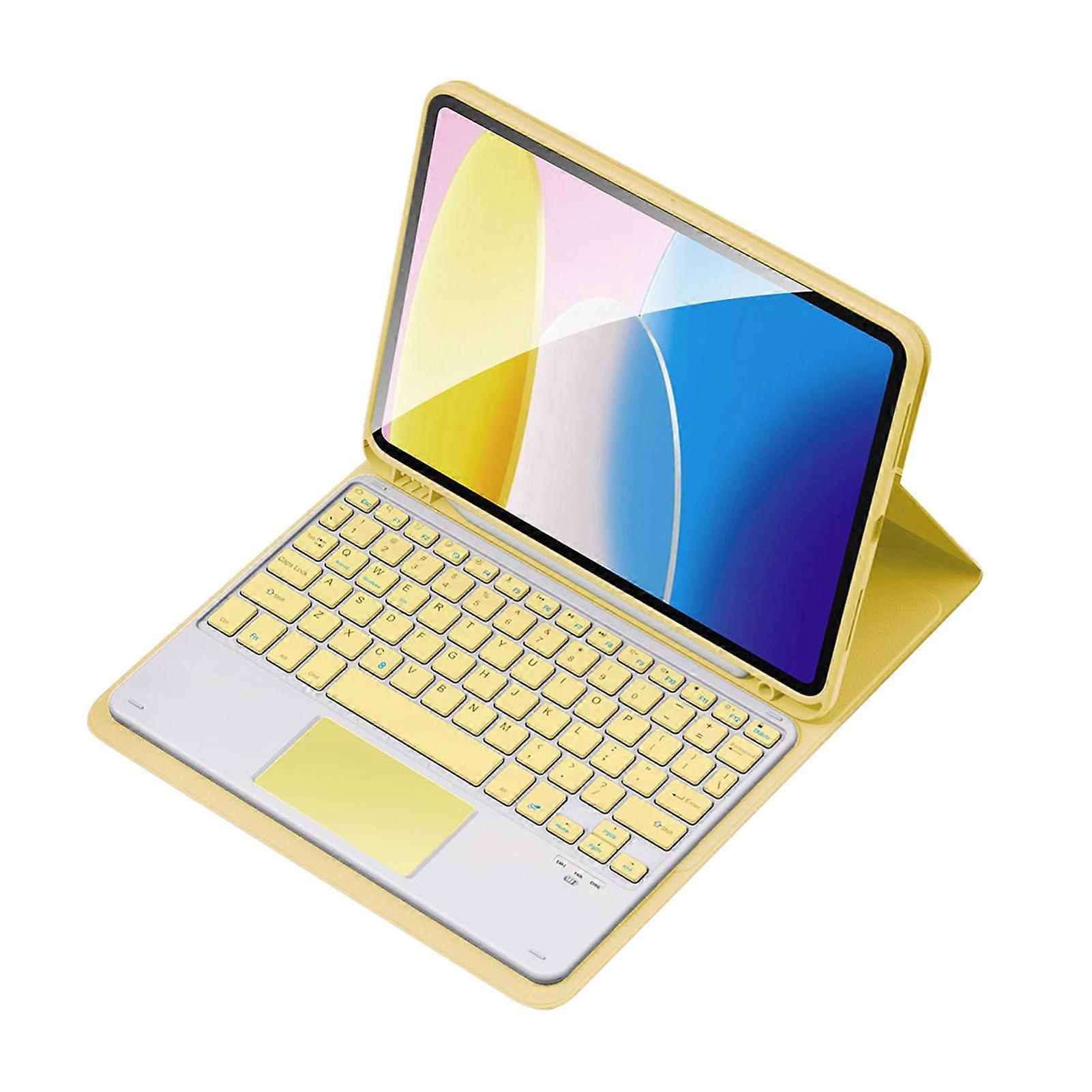 Wireless BT Keyboard USB Keypad with PU Leather Protecting Case for Tablet Compatible with  Air2 9.7in/  9.7in(2017)/  9.7in(2018)/  Pro 9.7in