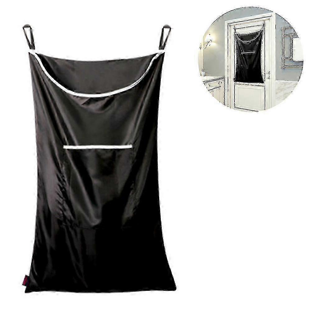 Durable Oxford Laundry Hamper Bag, Over The Door Cloth Basket With Hooks, Suitable for Bathroom Storage Solutions