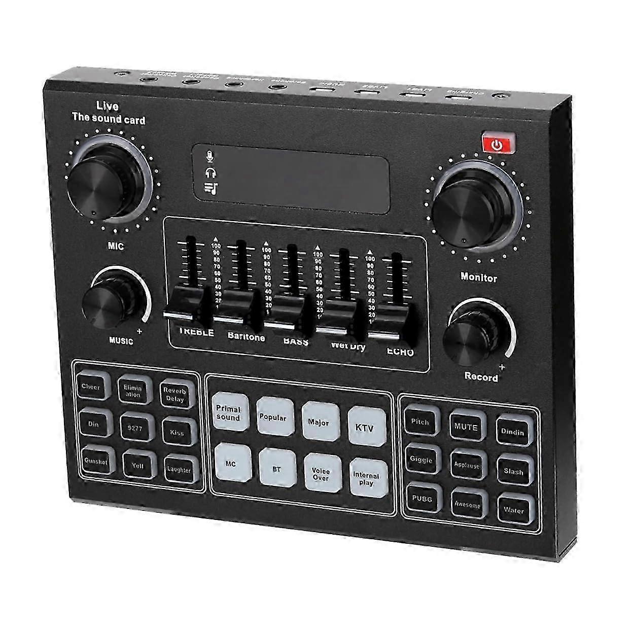 Dual Phone/Computer Compatible Sound Card V9 Kit with Microphone and Voice Changing Effects for Enhanced Audio Experience