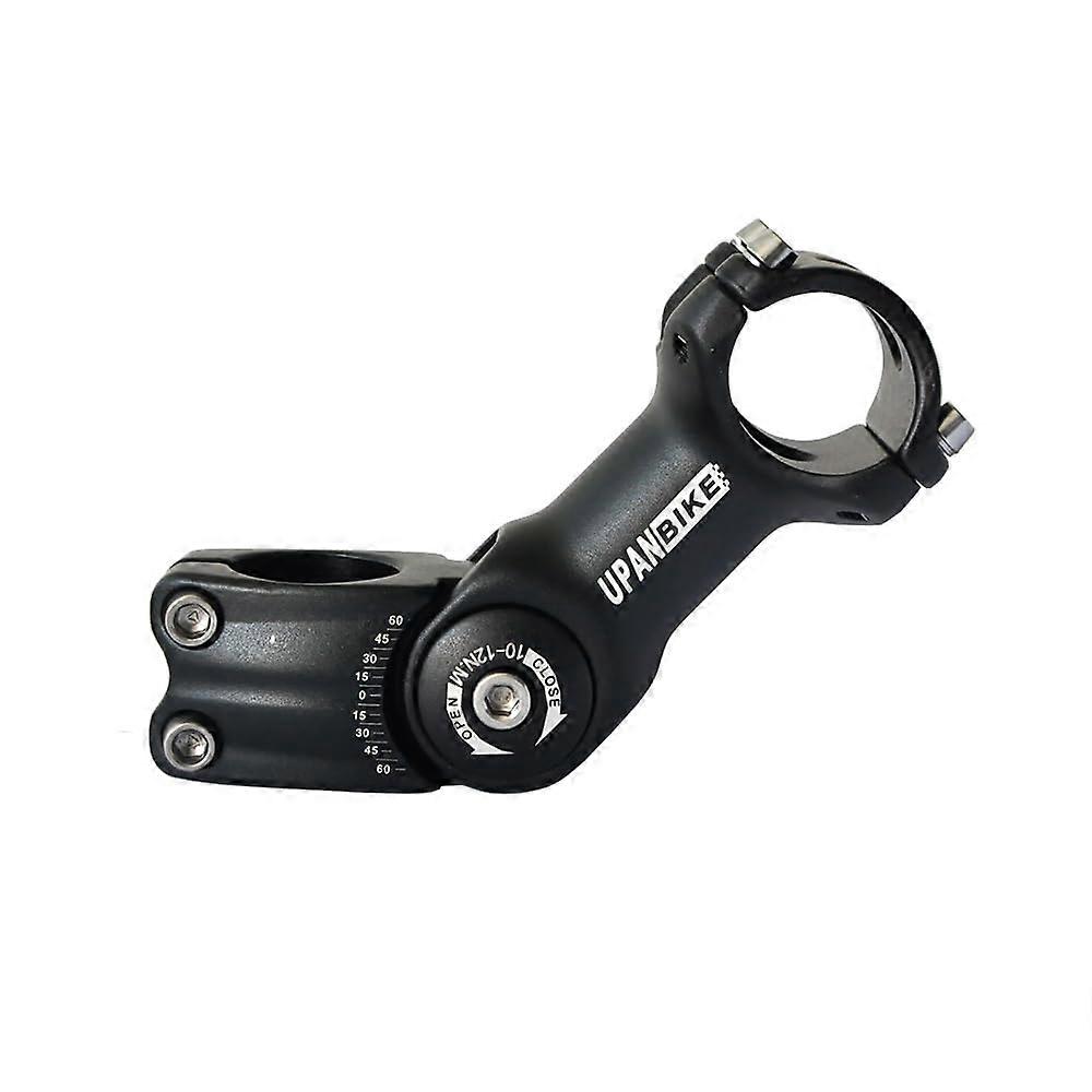 Bicycle Handlebar Stem, Adjustable MTB Riser for 25.4mm & 31.8mm Diameter, Aluminium ±60° Angle, Fits Mountain Bikes