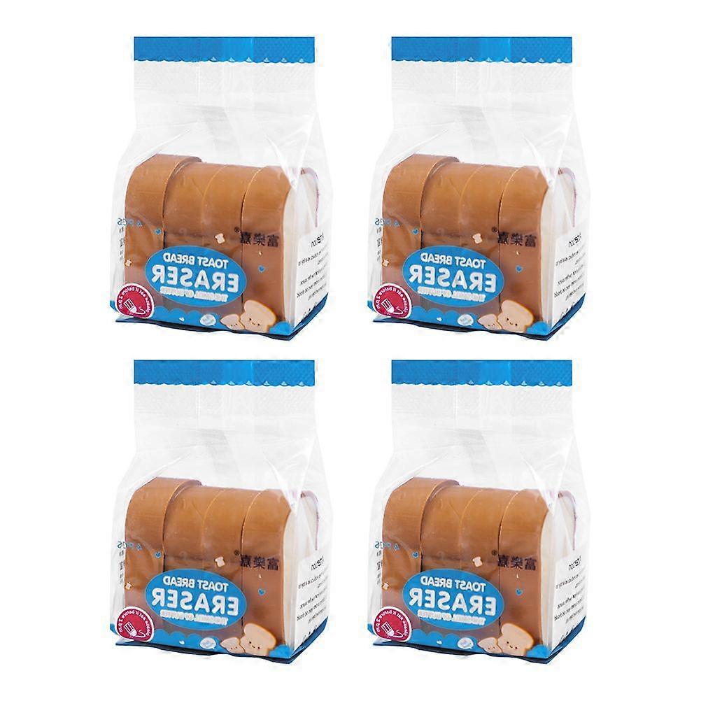 3 Packs Cartoon Erasers Toast Bread Erasers Bread Shaped Eraser for Students