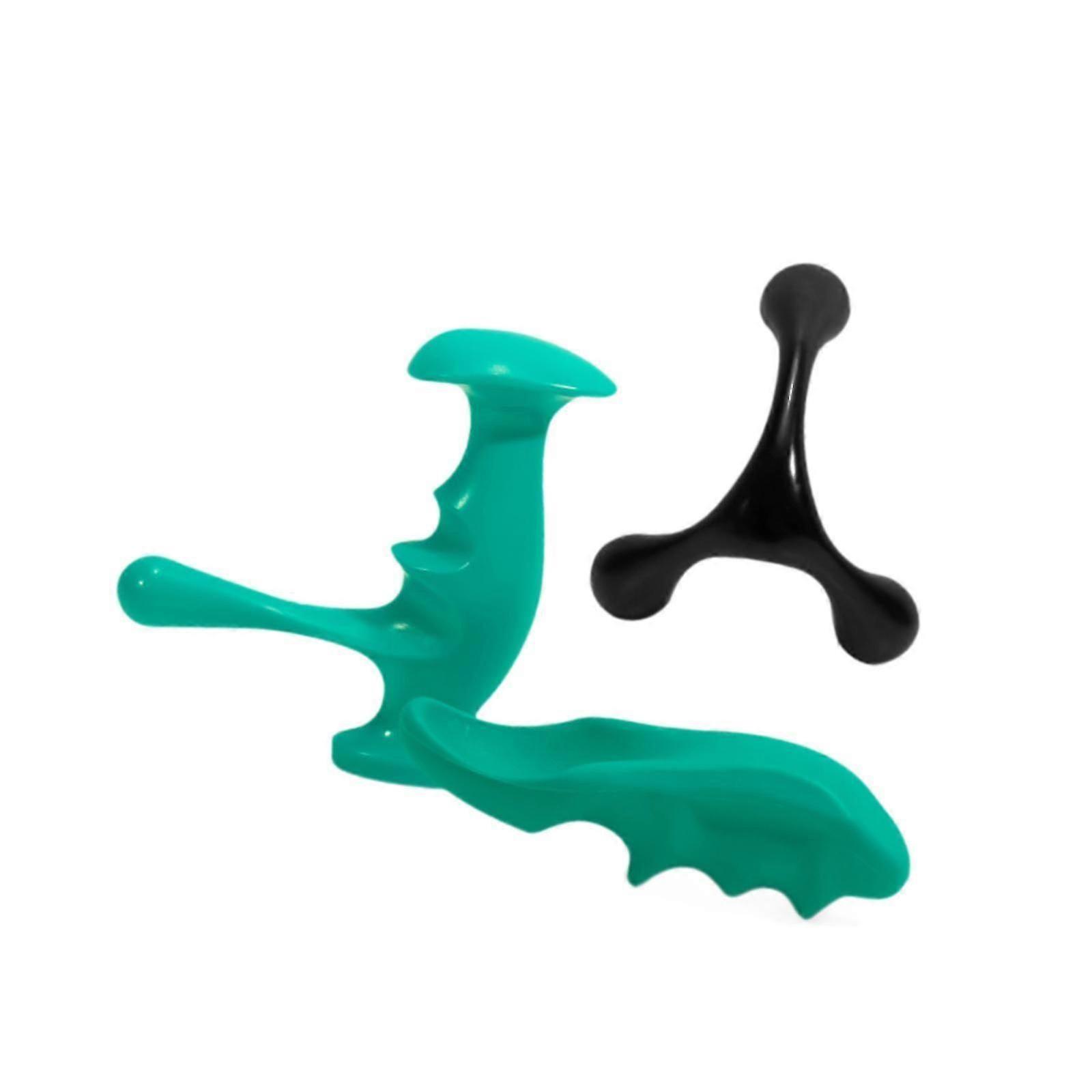 Set of 3 Gentle Manual Point Massagers with 3 Legged Knobs for Back, Legs, and Arms Use