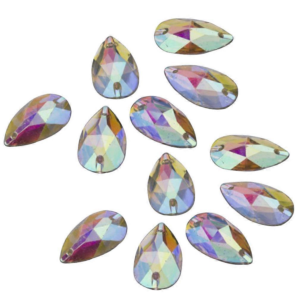 Teardrop Resin Rhinestones Flat Back Multicolored Crystals DIY Jewelry Making Embellishments for Clothes Bags Cards Costumes Scrapbooking