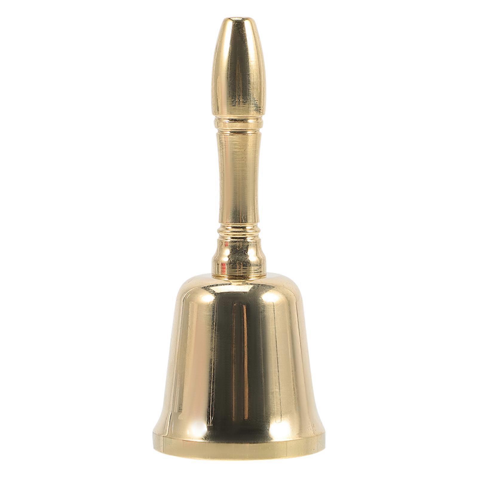 Brass Hand Bell with Comfortable Handle – Loud Service Bell for Restaurants, Schools, Hotels, and Home Use to Attract Attention