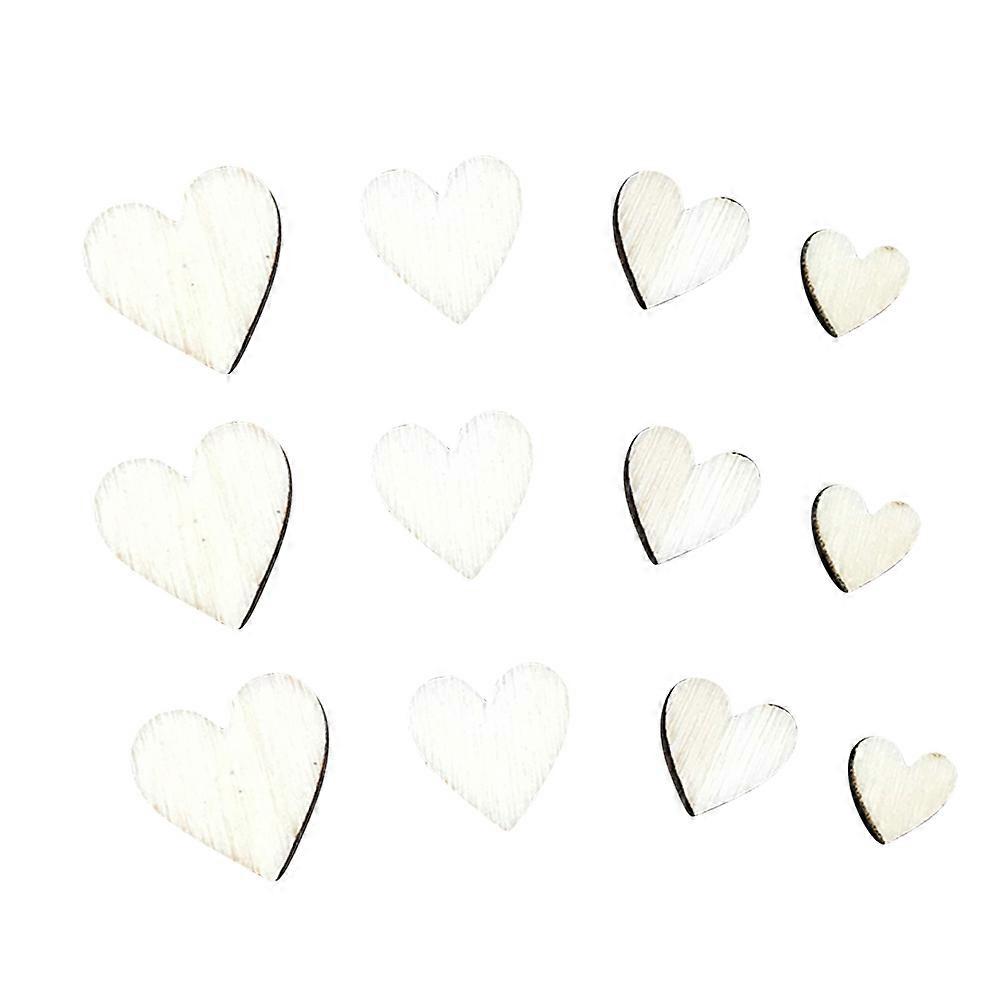 Heart Shaped Wood Crafts Diy Wooden Slices Heart Shape Pendant Accessories Craft Material Home Decoration Unfinished Natural Wood 300Pcs