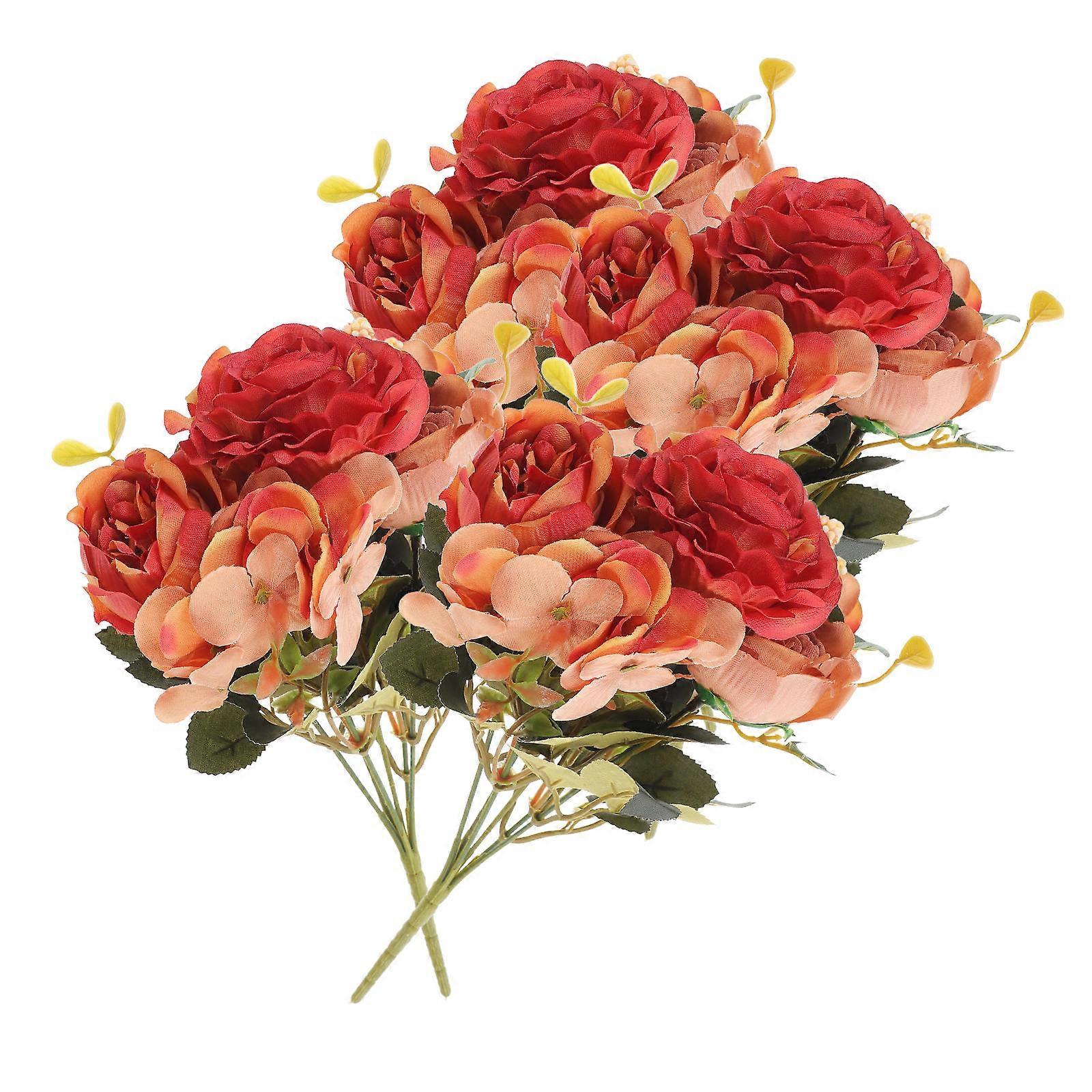 4pcs Artificial Rose Bouquet – Realistic Flower Arrangement for Home, Wedding & Event Decor – Compact & Easy to Install