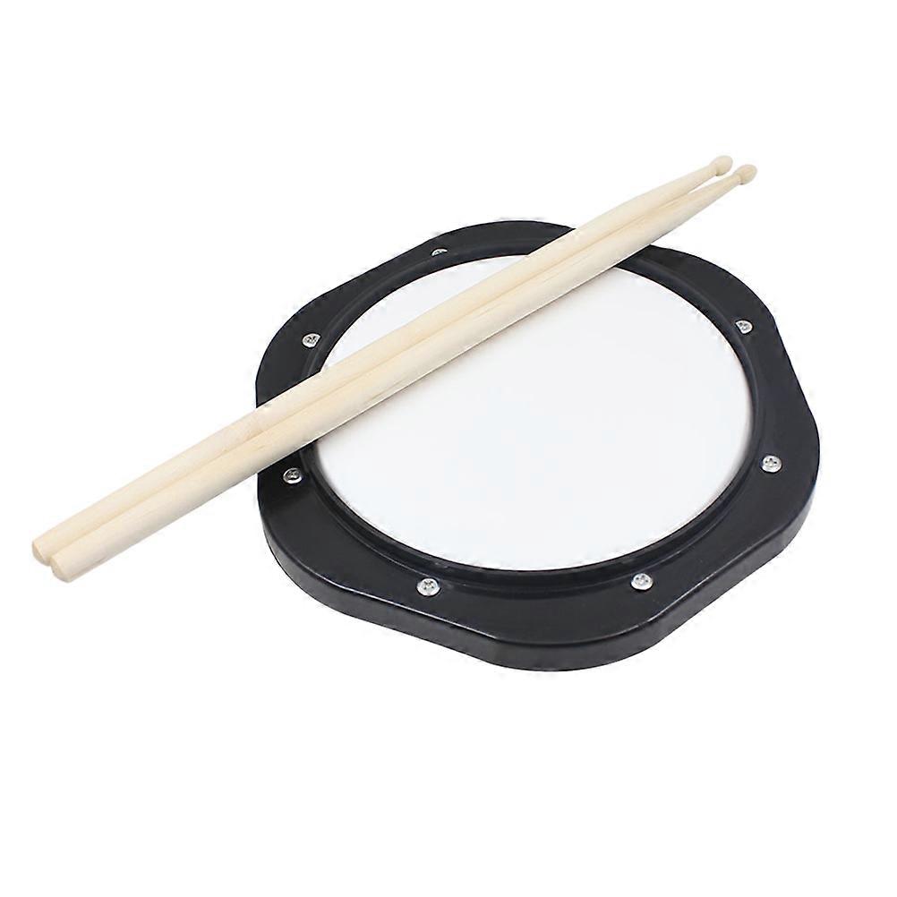 Drum Pad Percussion Instrument Practice Set Dumb Drum Musicians Studio Use Plastic Material Round Shape Silencing Effect 1Set