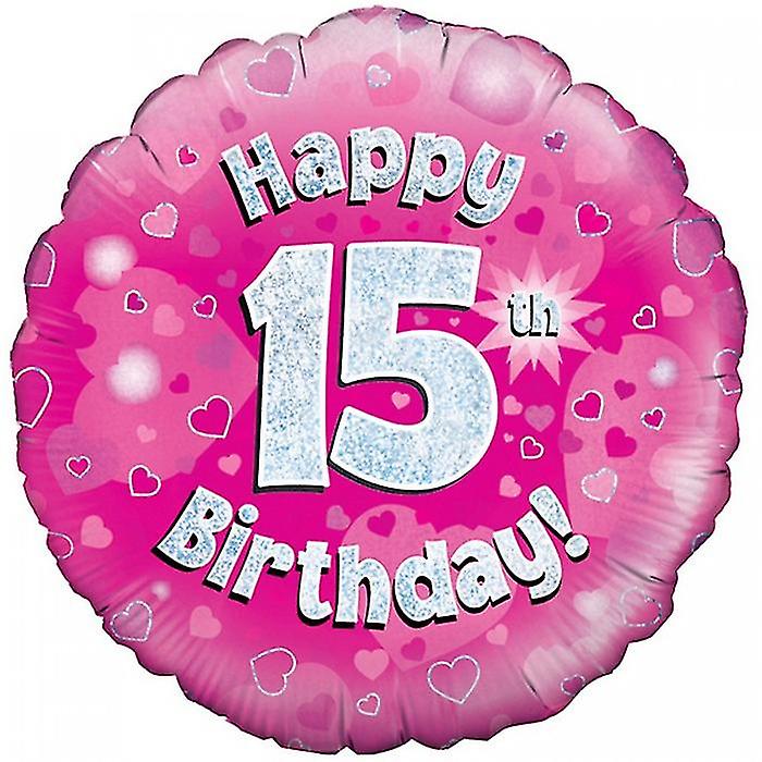 Oaktree 18 pouces 15 joyeux anniversaire ballon holographique