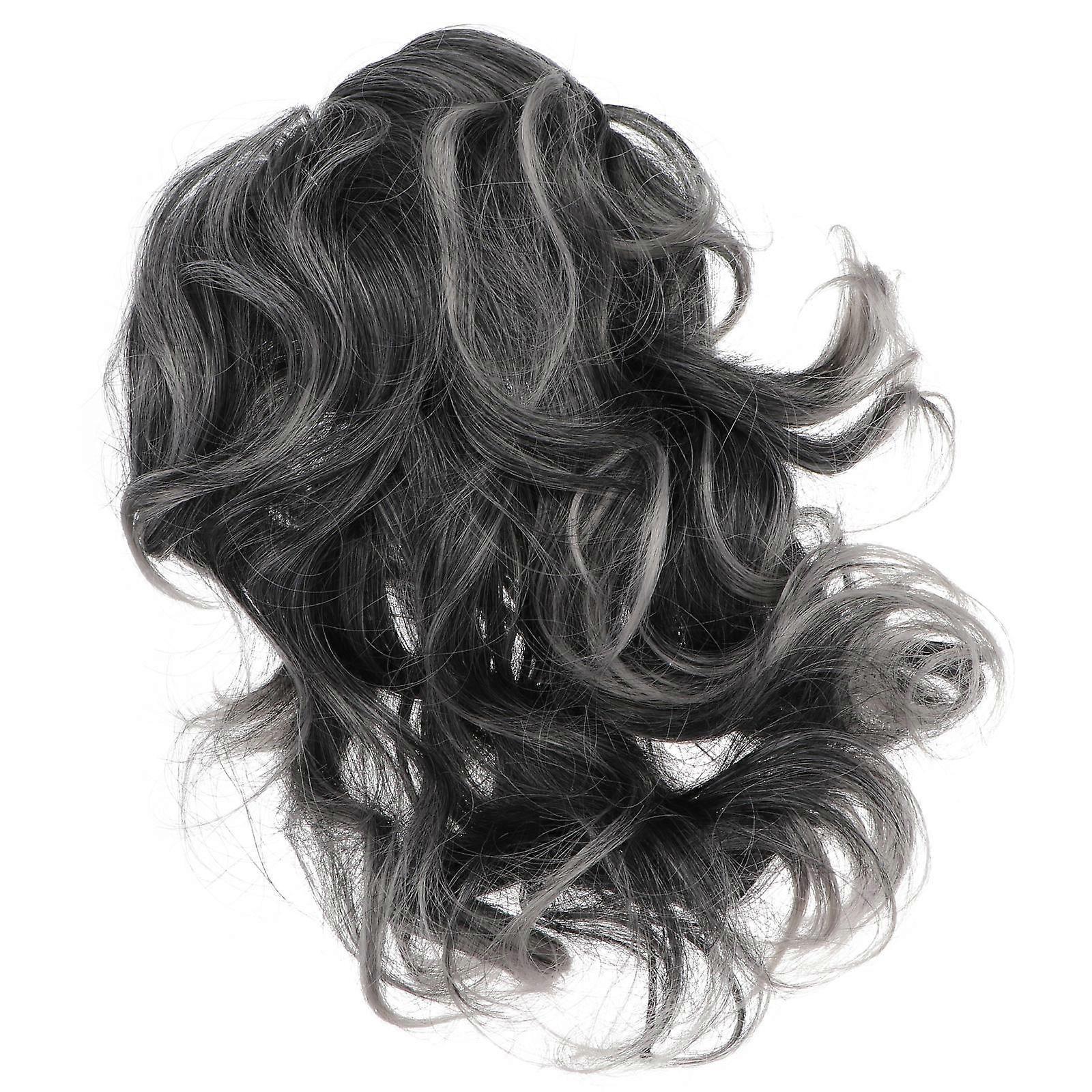 Clip In Ponytail Hair Extensions Flat Style Claw Clip Curly Synthetic Fiber for Daily Life 1Pack