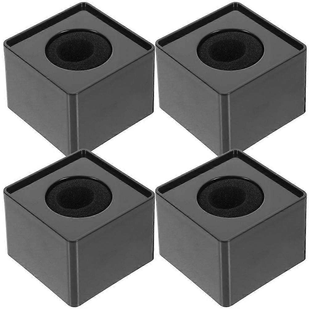4pcs Square Microphone Flag Stations with ABS Material Ergonomic Design for Wireless Interview Mics